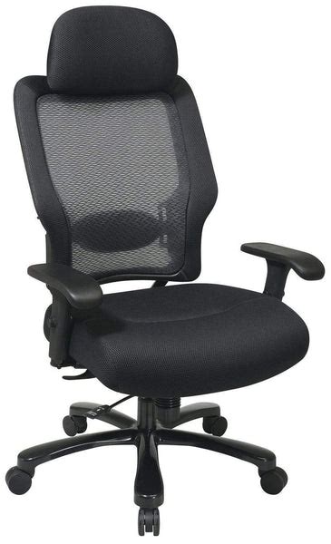 office star 63-37a773hm fabric aluminum big and tall chair black|Air Grid Mesh Office Chair *D .